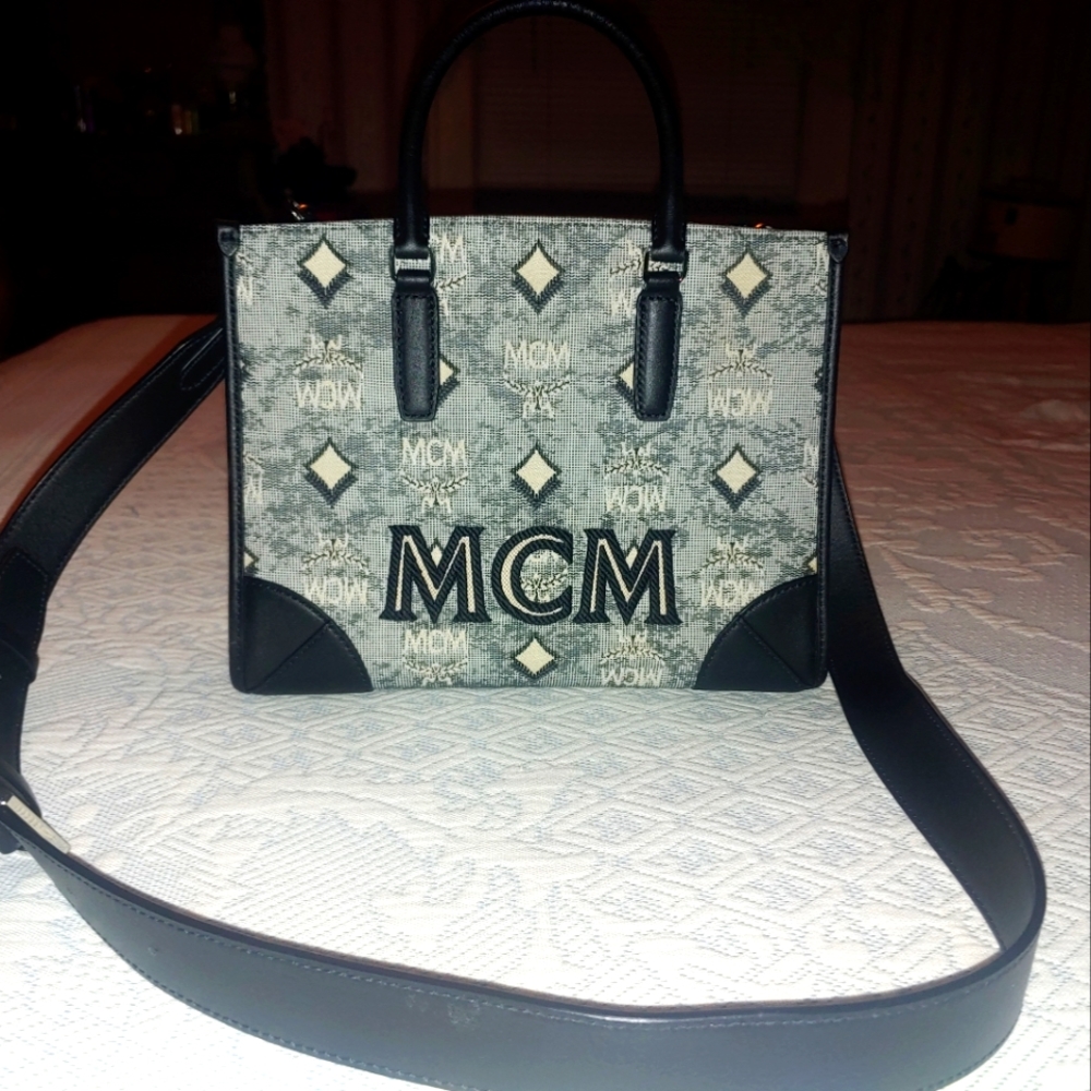 Authentic MCM Denim Blue Handbag